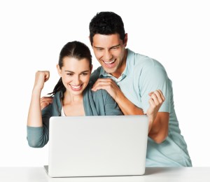 Couple on computer