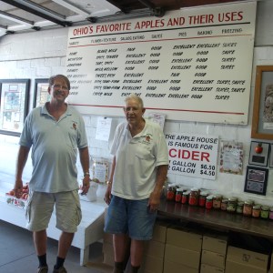 Bobby Bowers and his father Bob are ready to greet customers as they carry on the century old tradition that is the Apple House.