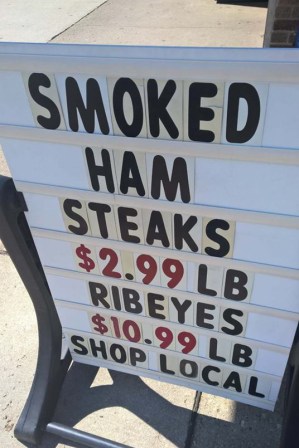 Specials - Ham Steaks &amp; Ribeyes